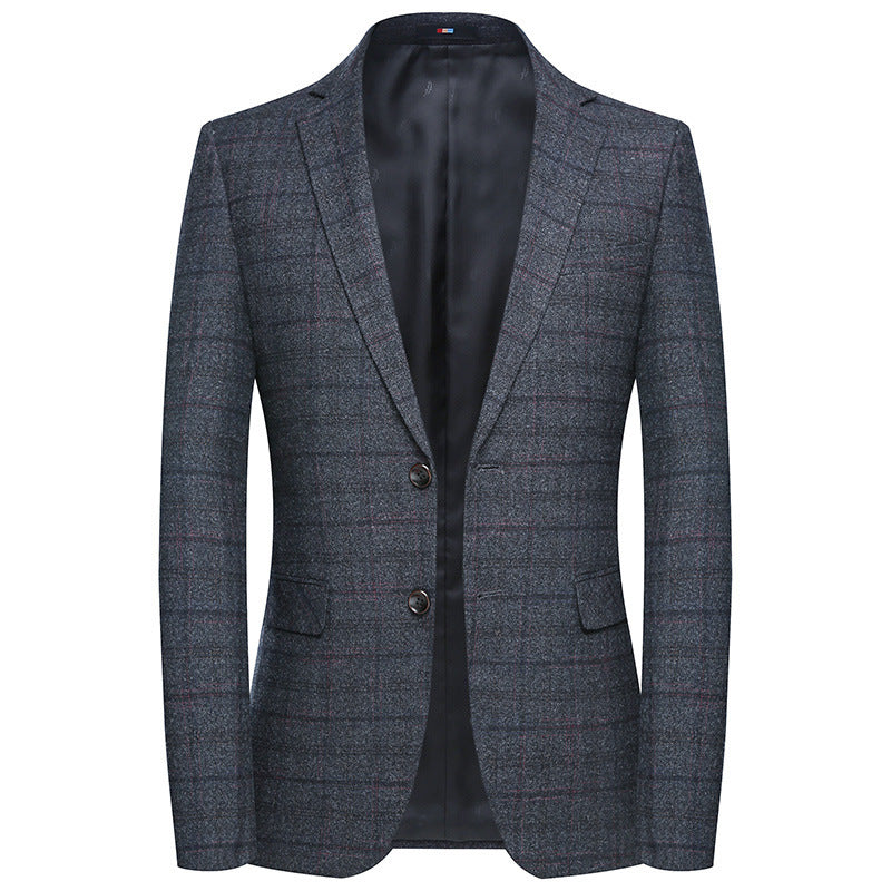Two Button Plaid Blazer