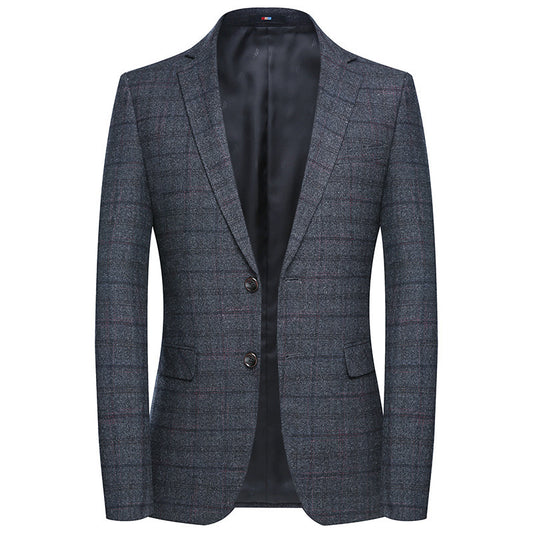 Two Button Plaid Blazer