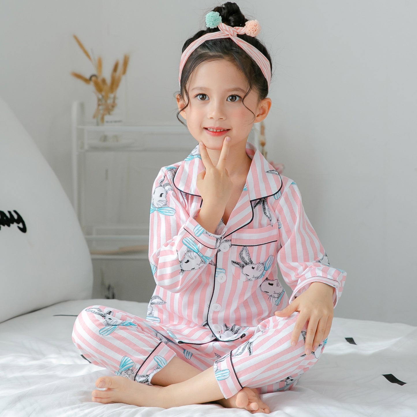 Cotton Girls Pajamas Sets