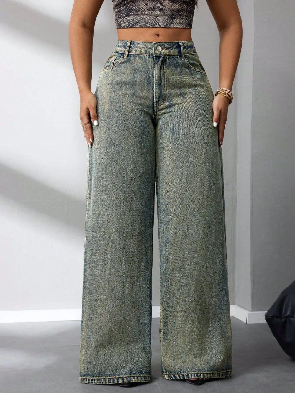 High Waist Wide Leg Jeans