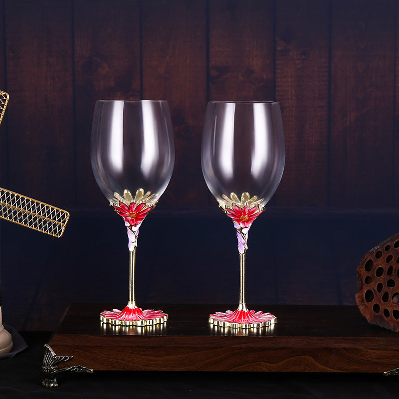 Enamel Red Wine Glass