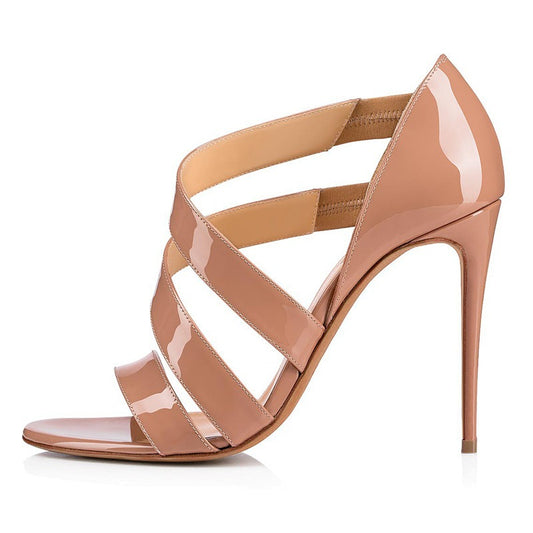 Lacquer Leather Thin High Heels