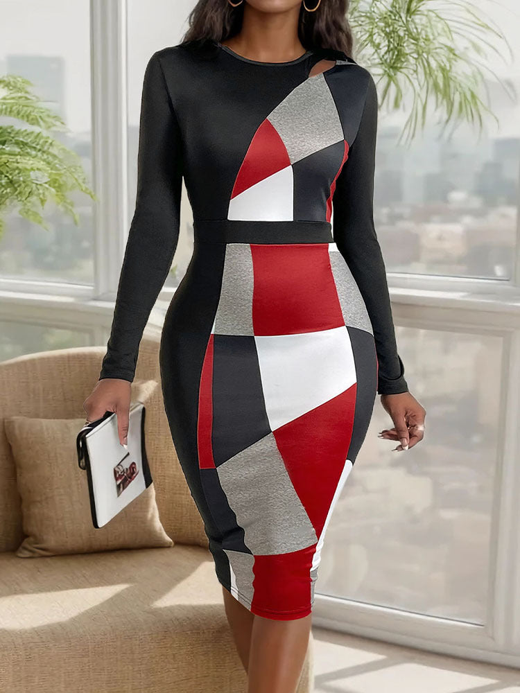 Slimming High Waisted Long Skirt Dress