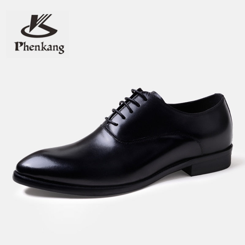 Leather Lace -Up Oxford Dress Shoes