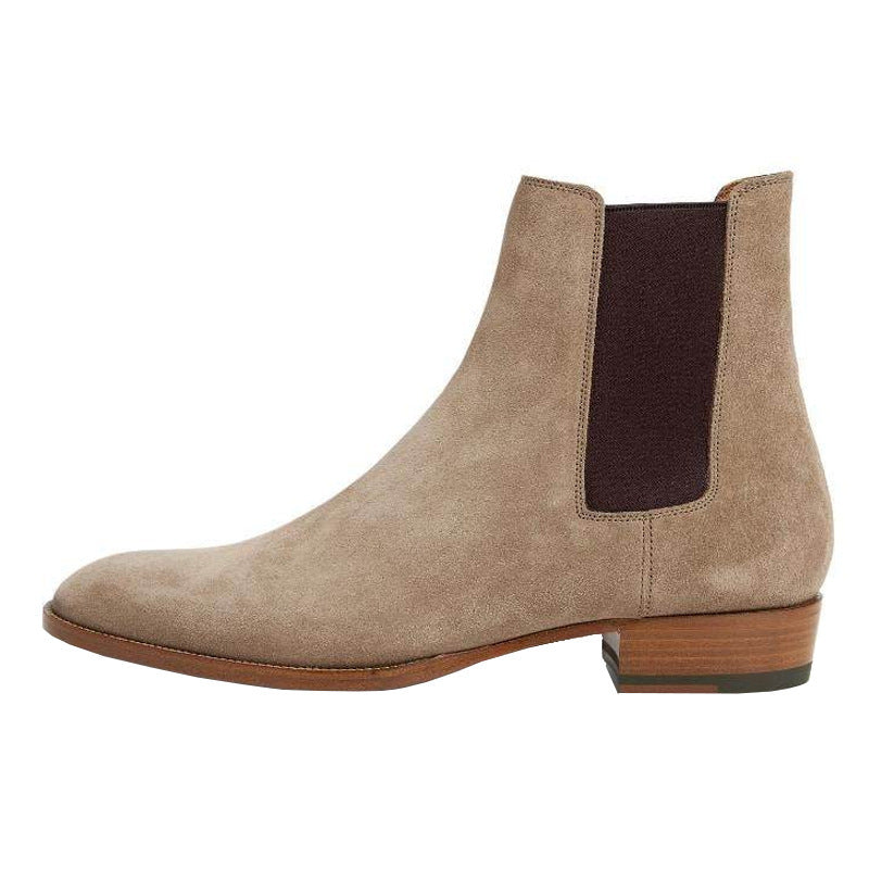 Suede Nubuck Pointed Toe Martin Boots