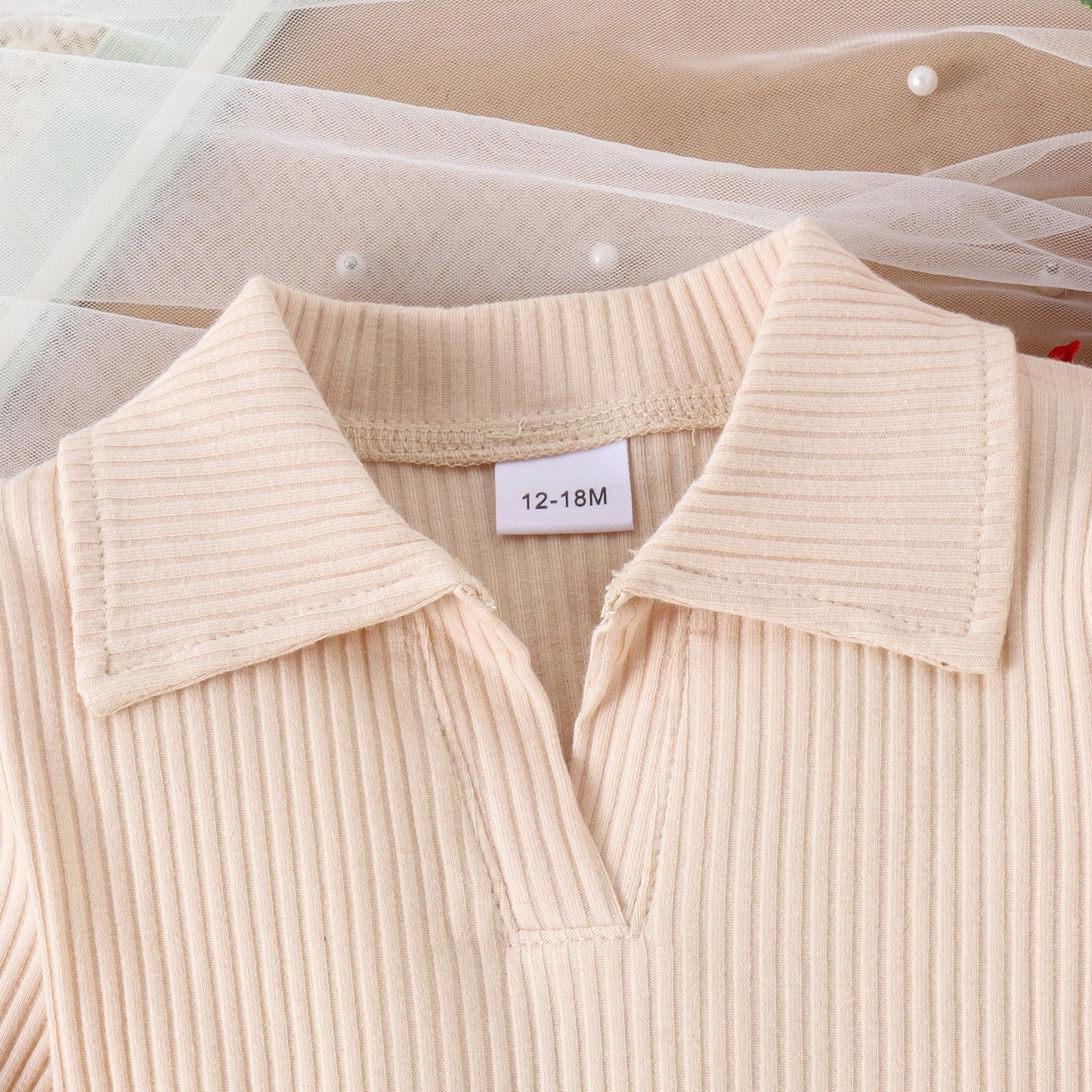 Long Sleeve Pleated Skirt Set