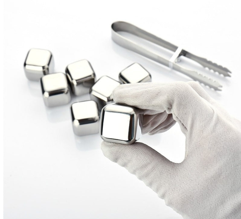 Stainless Steel Chilling Stones Ice Cubes Set