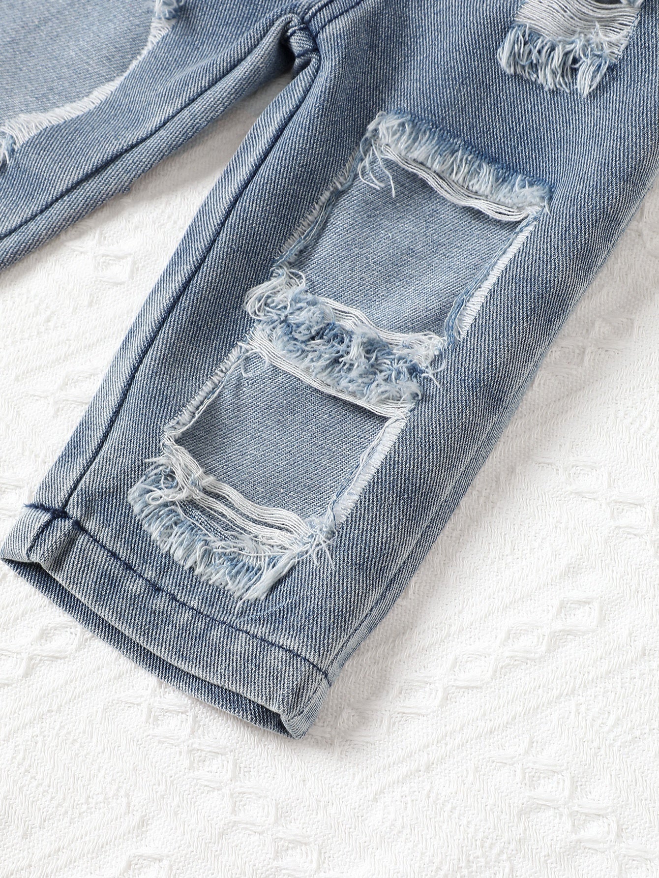 Solid Color Vest Top And Jeans Set