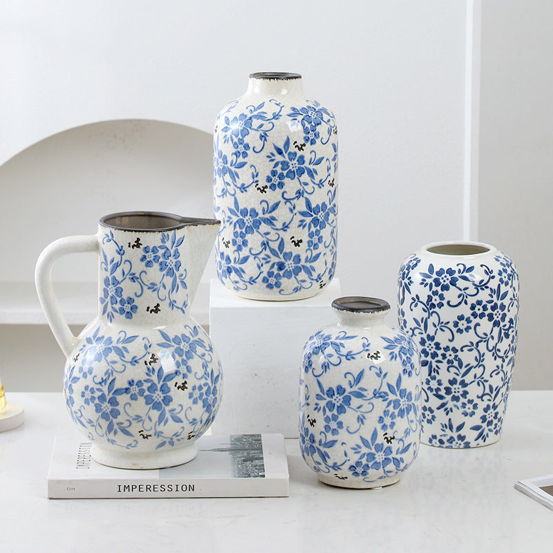 Blue and White Porcelain Ceramic Vase