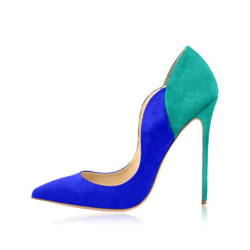 Suede Pointed Toe Shallow Mouth High Heels