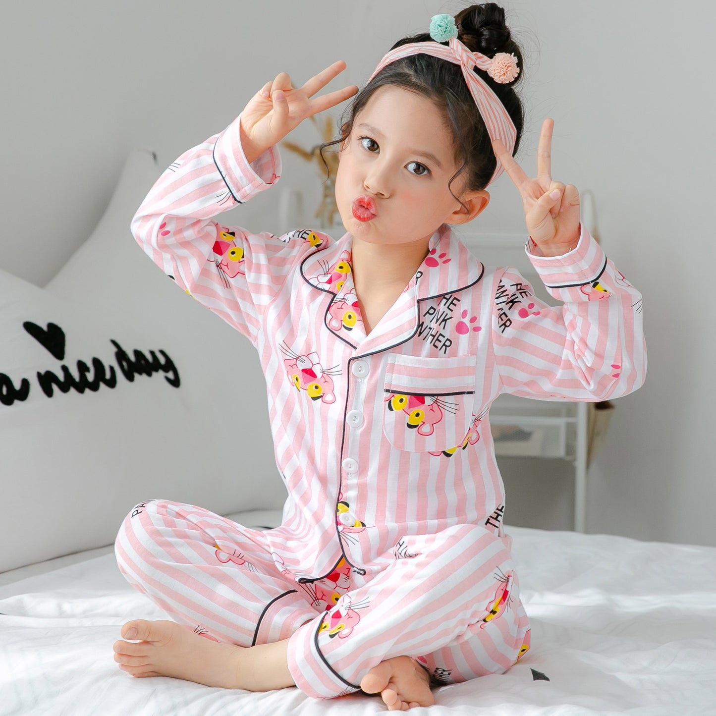 Cotton Girls Pajamas Sets
