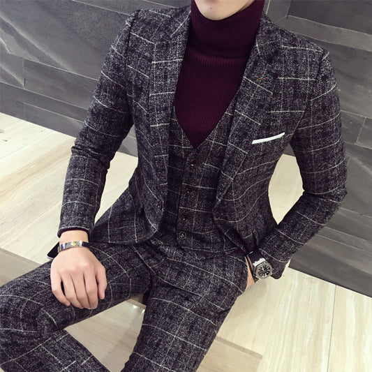 Slim British 3-Piece Casual Suit