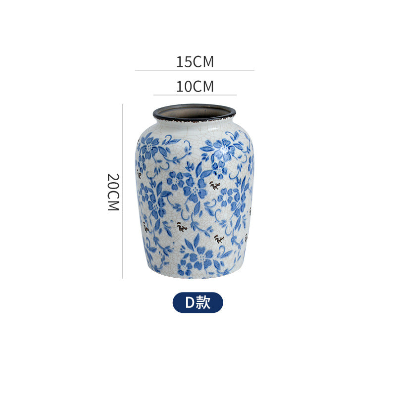 Blue and White Porcelain Ceramic Vase