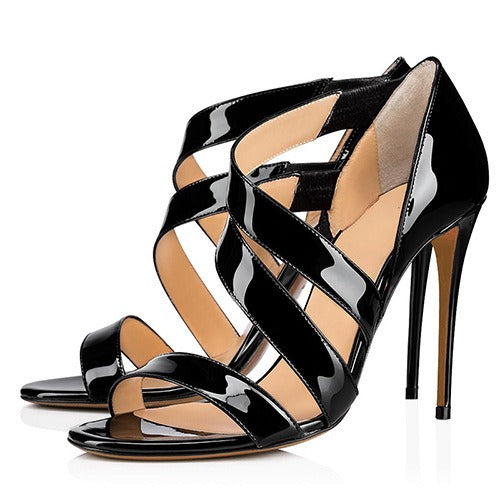 Lacquer Leather Thin High Heels