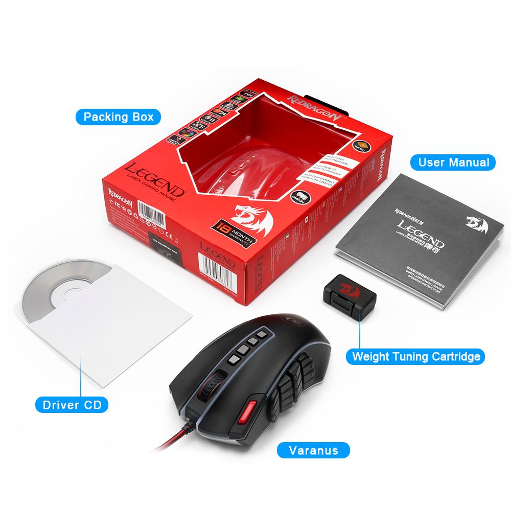 Redragon USB 16400 DPI 24 Button Wired Gaming Mouse