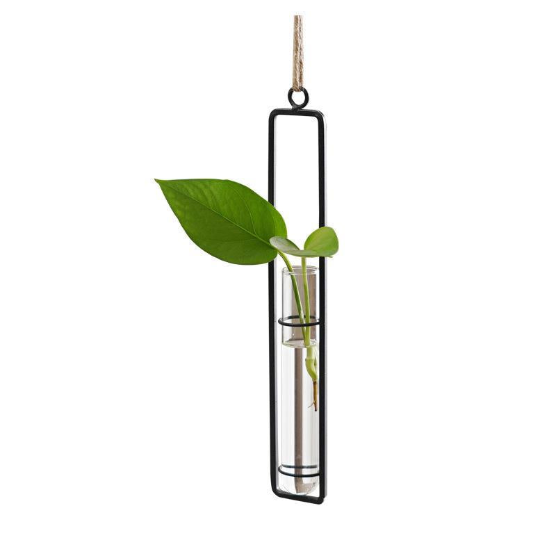Scandinavian-Style Hanging Glass Hydroponic Vase