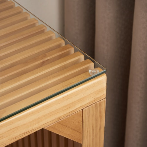 Pine Dining Bench And Table - Tempered Glass Included
