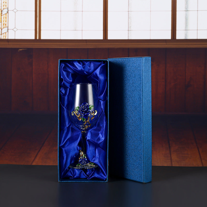 Enamel Crystal Glass Red Wine Glass Goblet Decanter