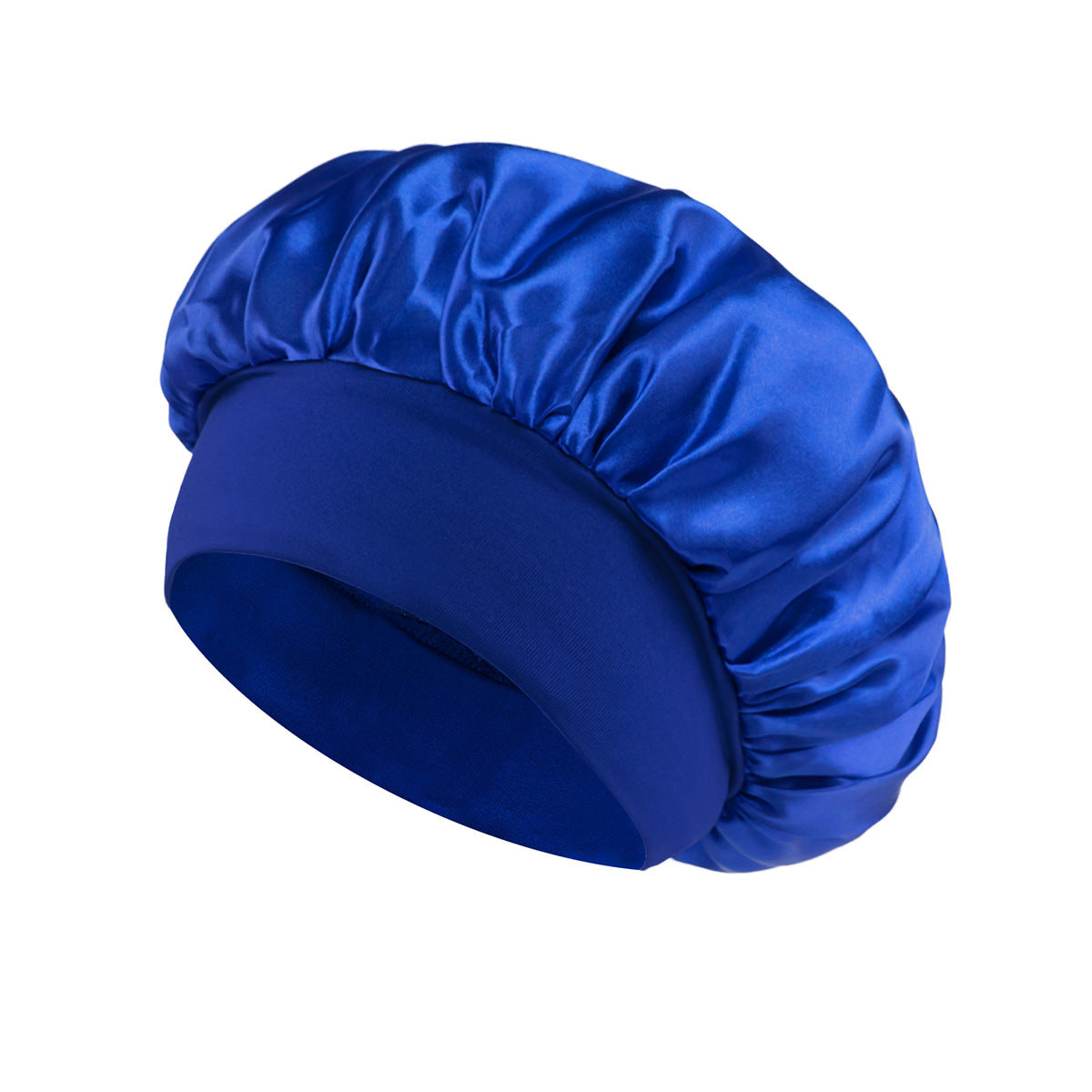 Solid Color Satin Wide Brim Nightcap
