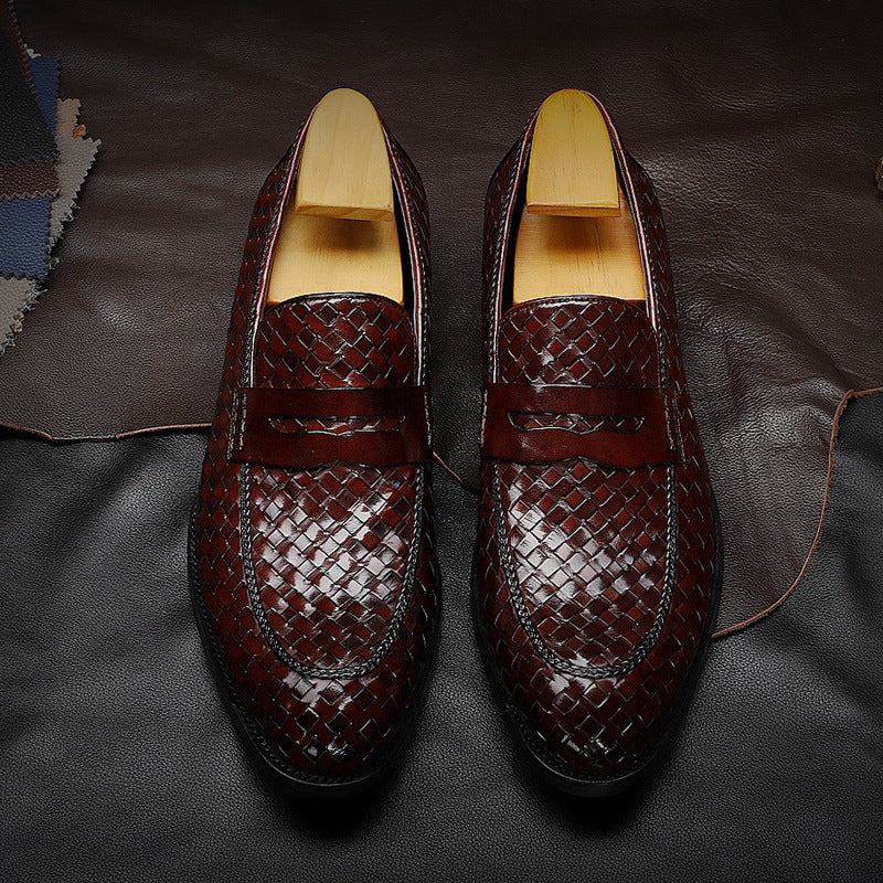 Leather Woven Dress Shoes