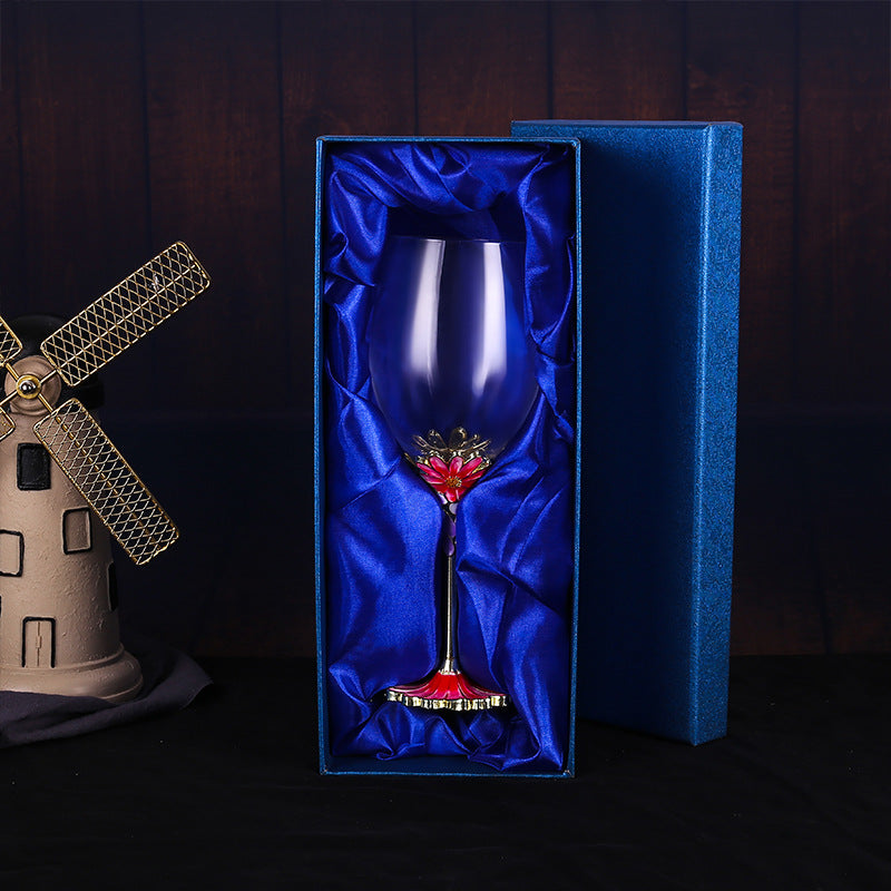 Enamel Red Wine Glass