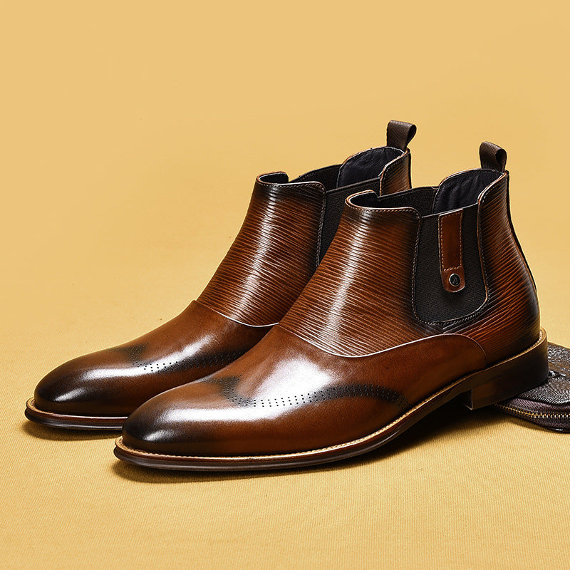 British High Top Leather Boots