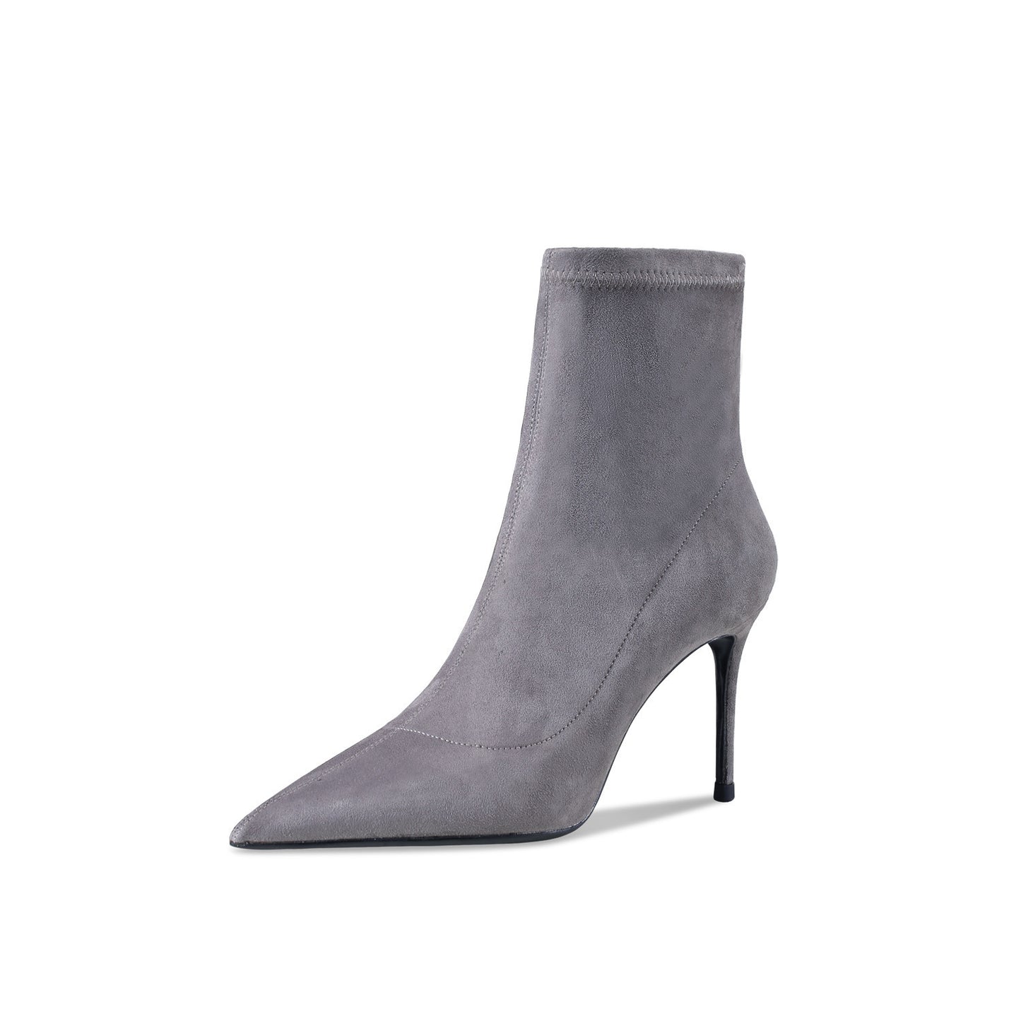 Suede Stretch High Heel Boots