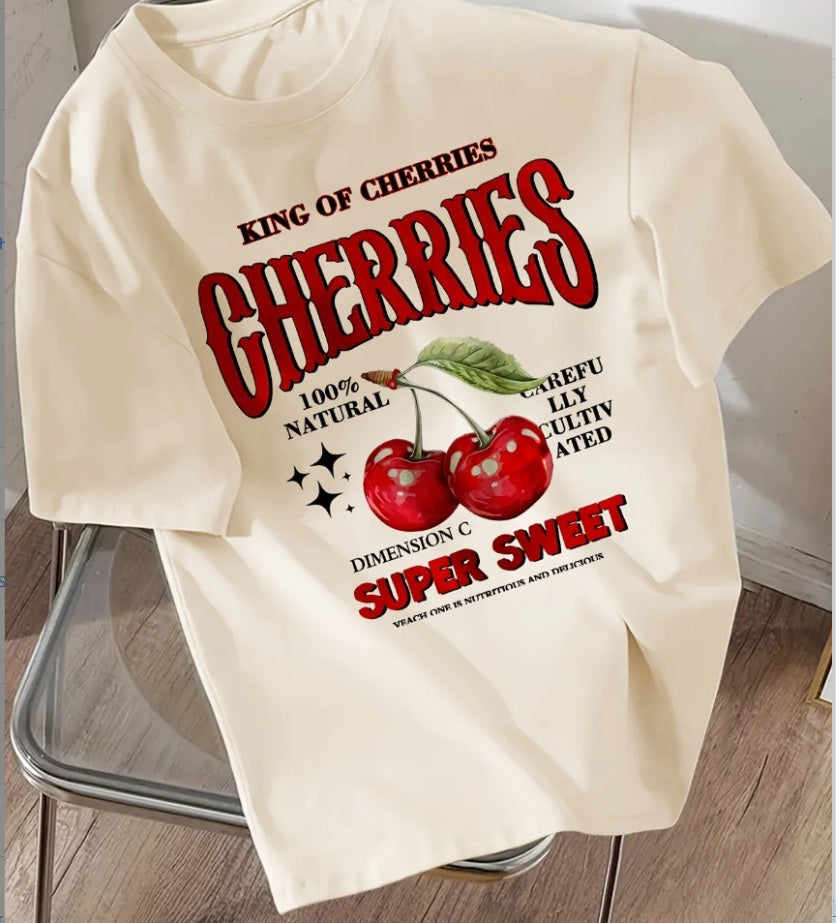 Cherry Ocean Shark Print Tee