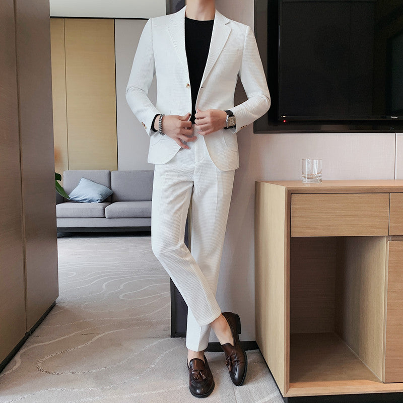 Waffle Casual Two-Piece Suit