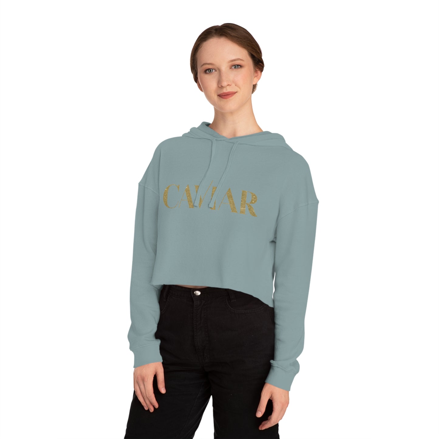 CAVIAR Cropped Hooded Sweatshirt
