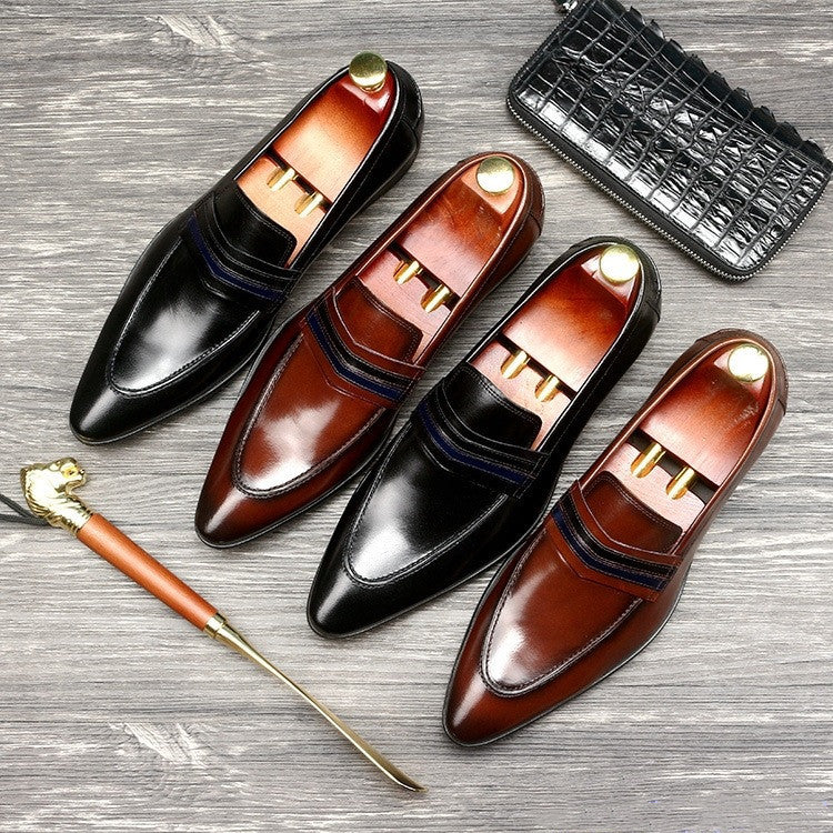 Genuine Leather Shallow Mouth Dress Shoes