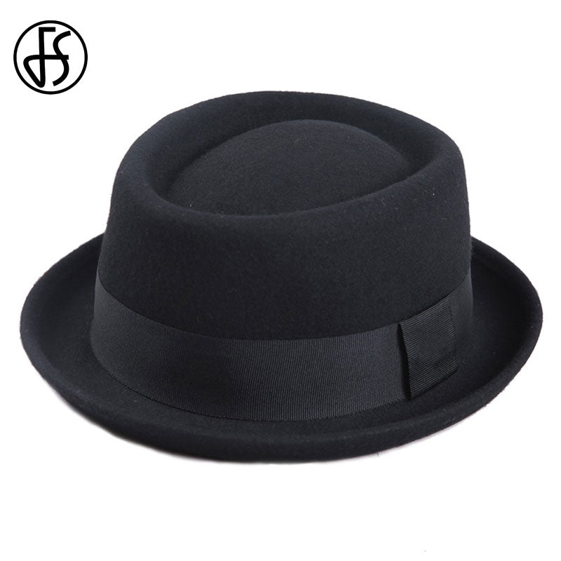 Pork Pie Wool Felt Trilby Fedora