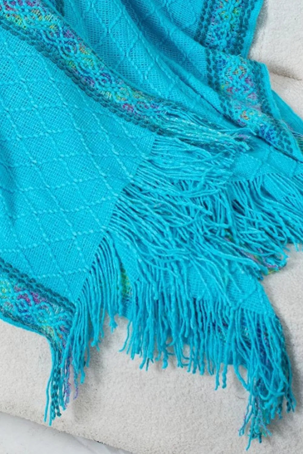 Hooded Tassel Cloak Sweater Shawl