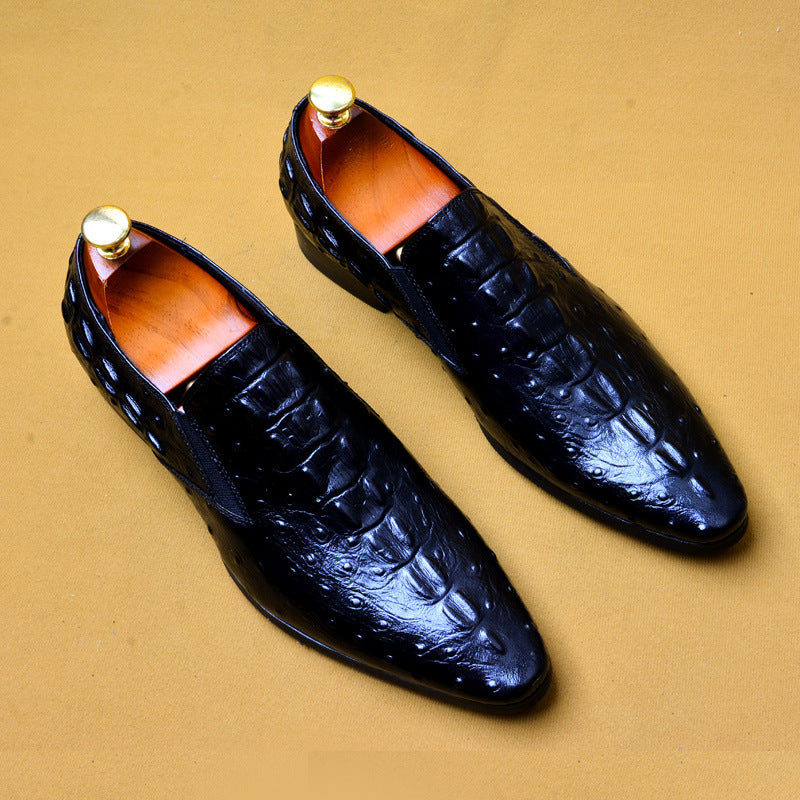 Leather Crocodile Pattern Dress Shoes