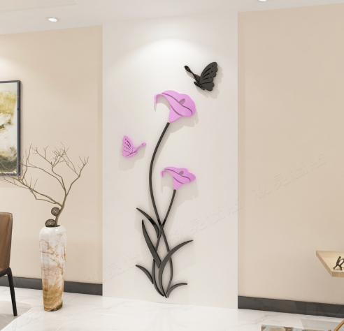 Lily Crystal Acrylic 3D Wall Sticker