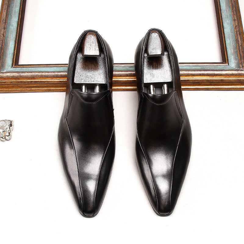 Genuine Leather Pointed Dress Shoes