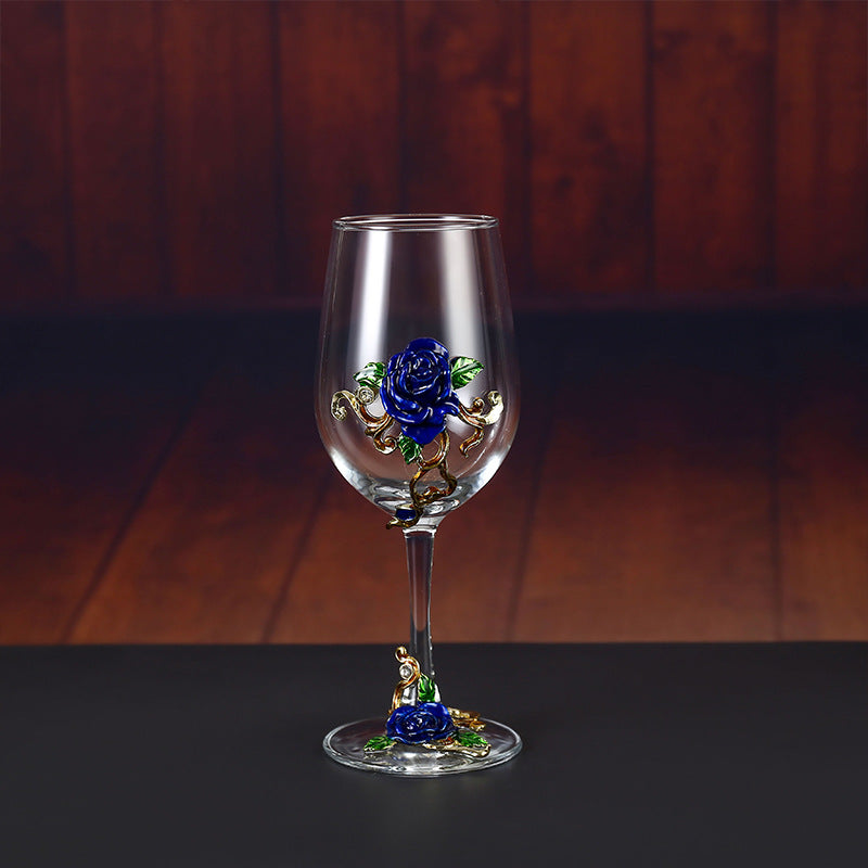 Enamel Crystal Glass Red Wine Glass Goblet Decanter