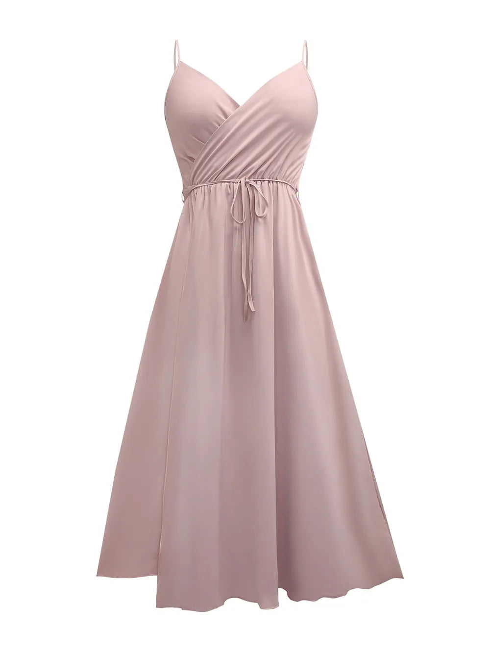V-Neck Front Slit Dress