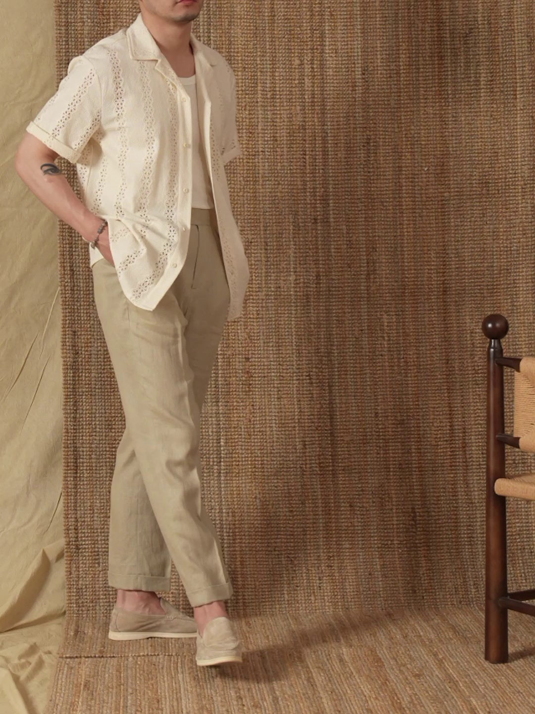 Cuban Collar Thin Short-sleeved Shirt