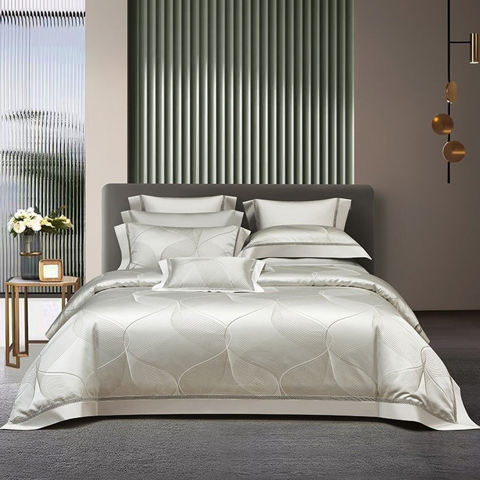 Silk High Precision Four-piece Jacquard Bed Set