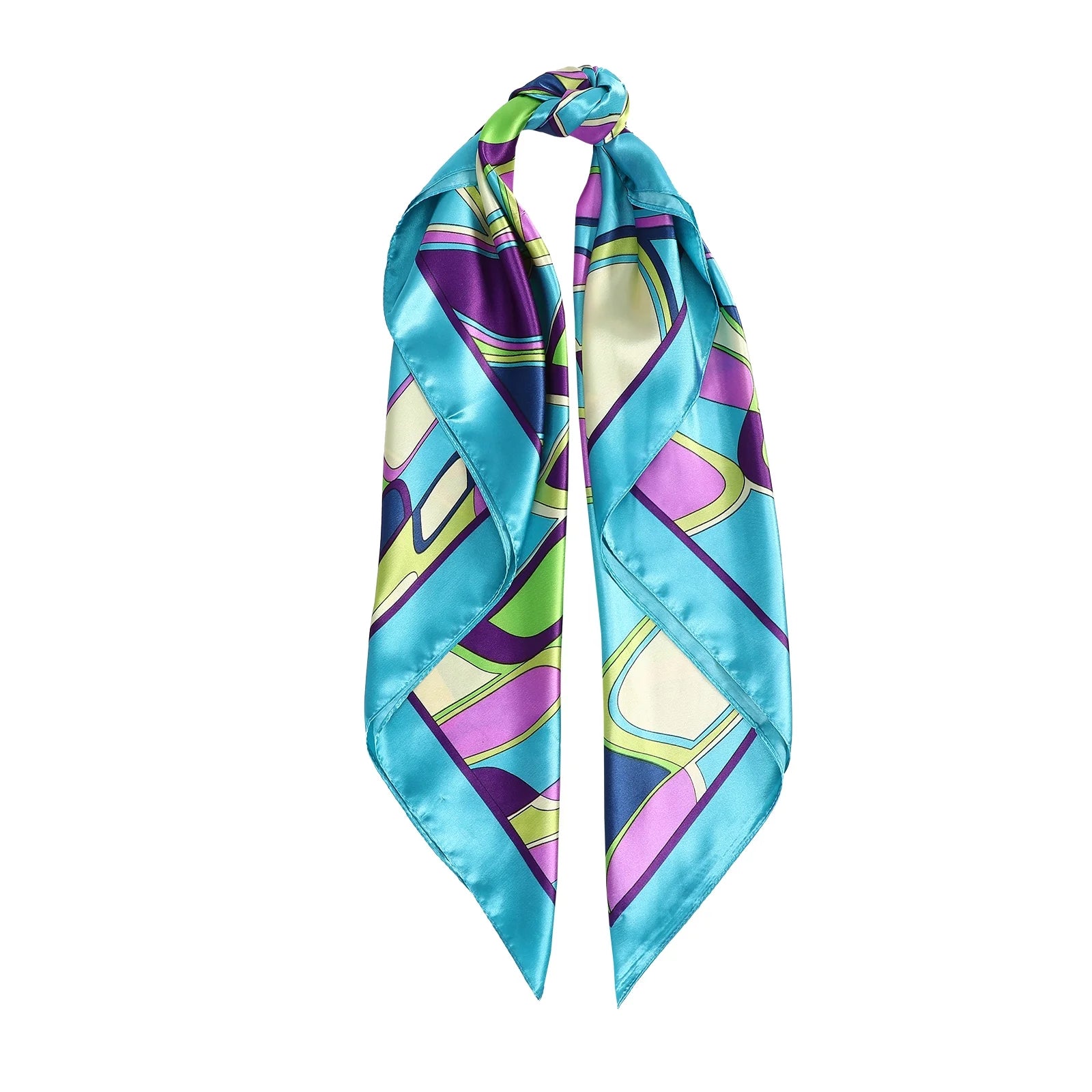 35” Large Satin Square Head Scarf - 2Pcs