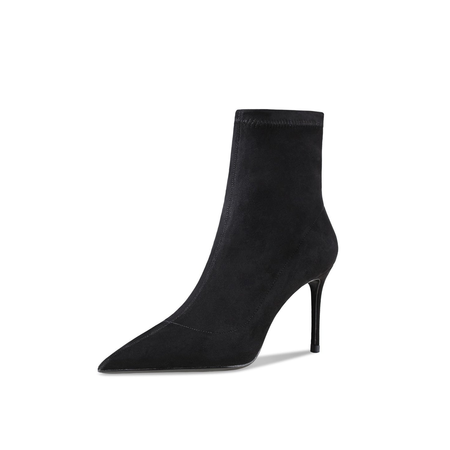 Suede Stretch High Heel Boots