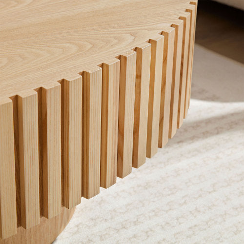 Modern Wood Handmade Drum Coffee Table