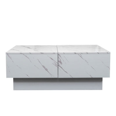 Extendable Coffee Table With Sliding Tabletop andHidden Storage Compartment