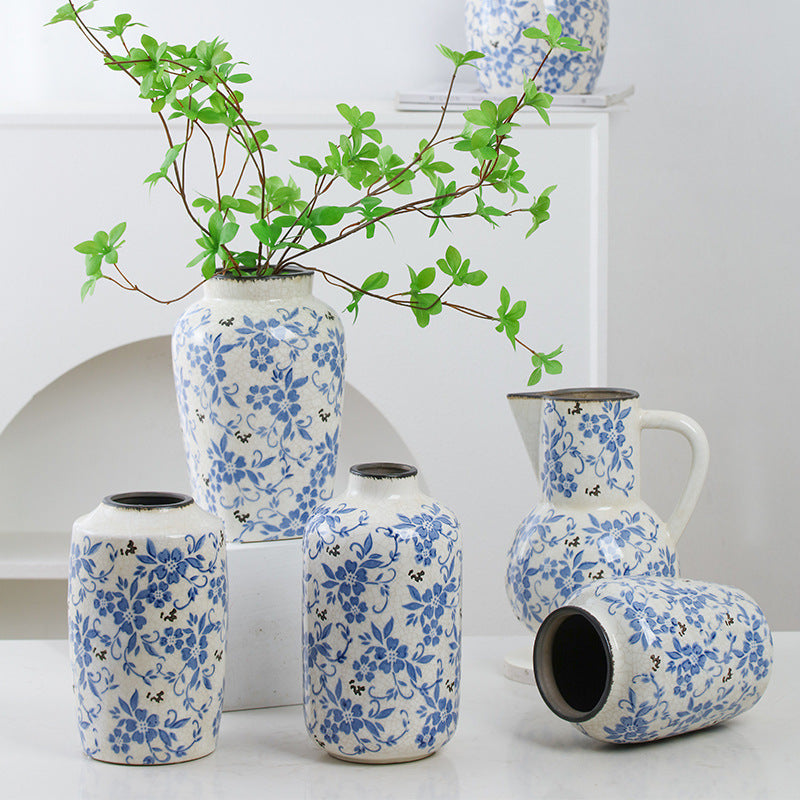 Blue and White Porcelain Ceramic Vase
