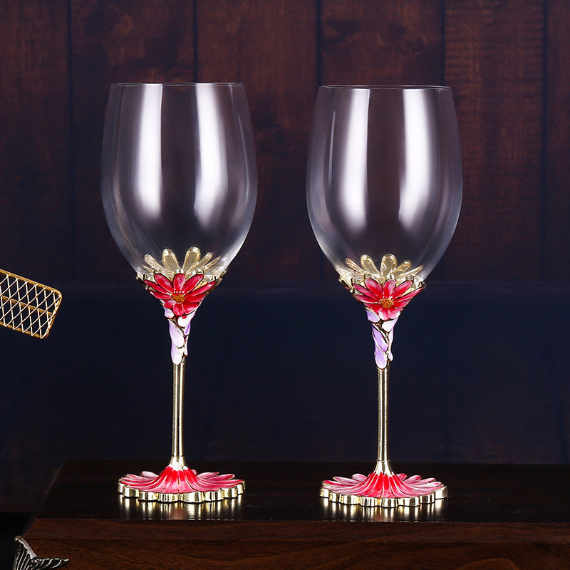 Enamel Red Wine Glass