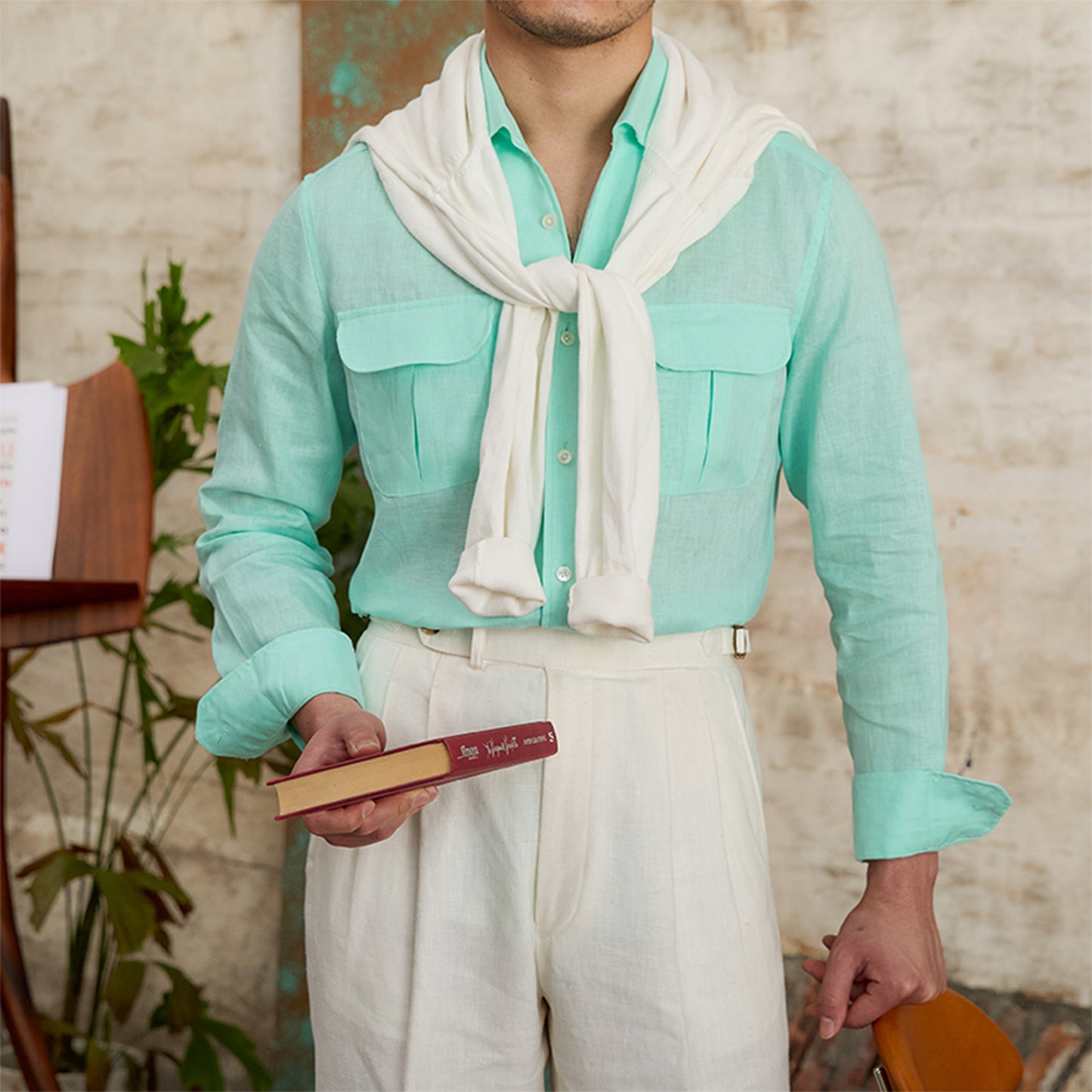 Linen Breathable Long Sleeve Button up