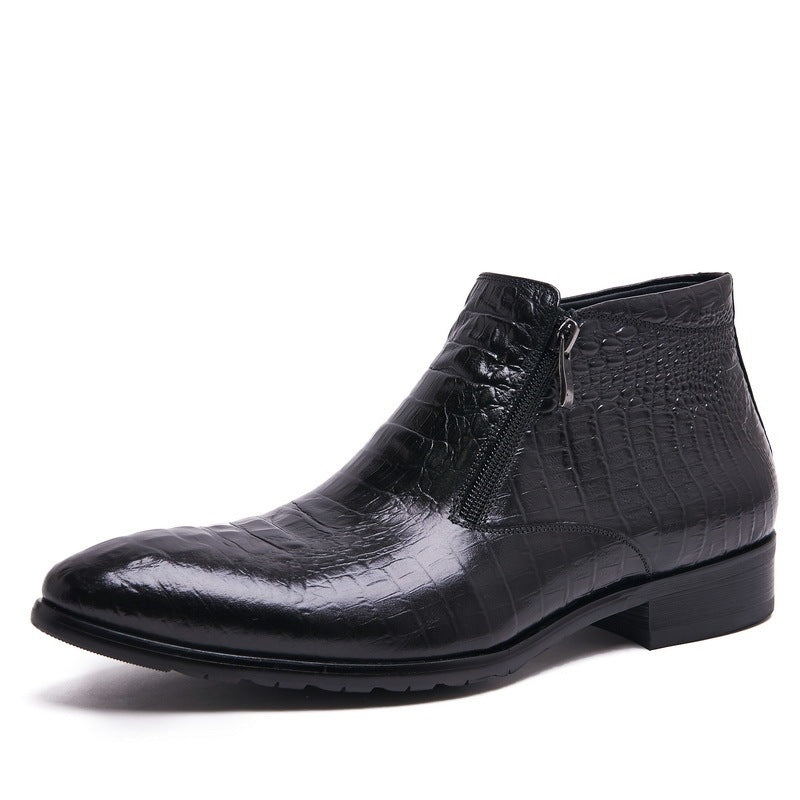 High-Top Formal Business Leather Boots
