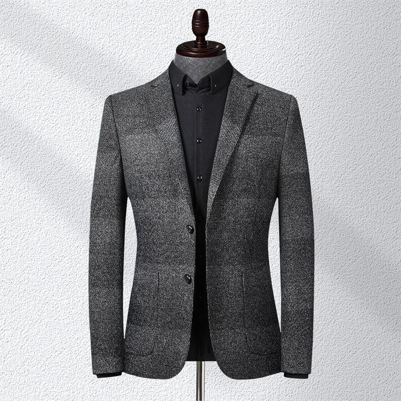 Horizontal Stripe Two Tone Blazer