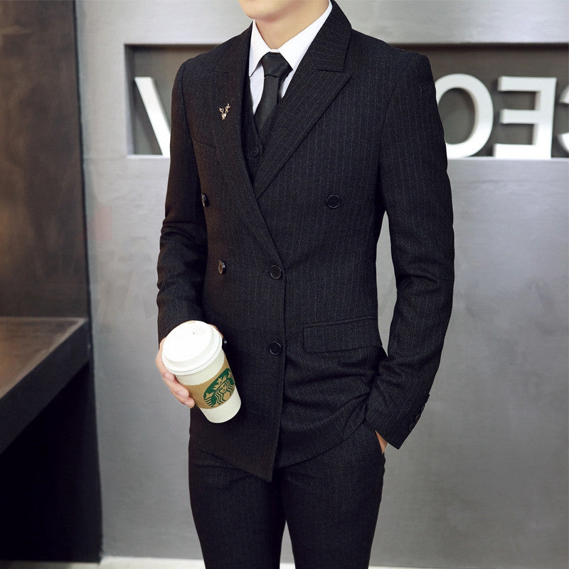 British Style Double Breasted Three Piece suit